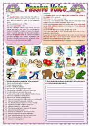 English Worksheet: Passive voice (fully editable - keys included)