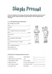 English Worksheet: Simple present