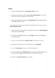 English worksheet: Working- questions and idioms