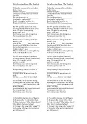 English Worksheet: Song: Shes leaving home (by the Beatles)