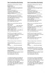 English worksheet: Song: Shes leaving home (by the Beatles)