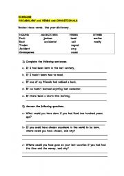 English worksheet: conditionals