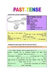 English Worksheet: PAST TENSE