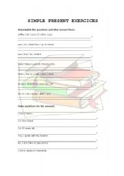 English Worksheet: Simple Present Exercices