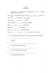 English Worksheet: Quiz Past Tense