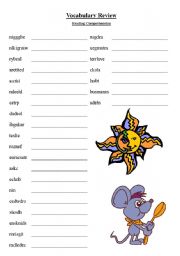 English worksheet: Word Scramble