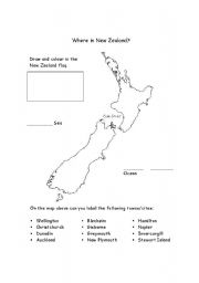 English worksheet: Where in New Zealand