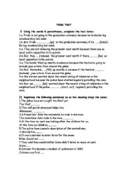 English worksheet: term test 4