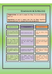 English Worksheet: Comparative & Superlatives