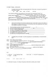 English Worksheet: FUTURE_FORMS_EXERCISES