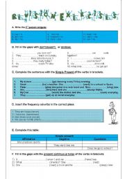 English Worksheet: Revision exercises