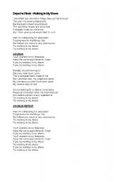 English Worksheet: Depeche Mode - Walking In My Shoes song