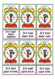 English Worksheet: What time is it? Flashcards (7+8/8) 