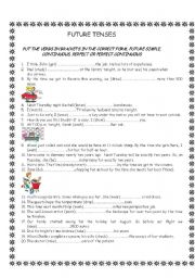 English Worksheet: Future tenses