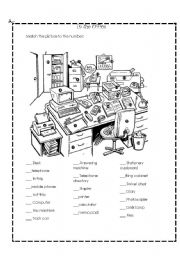 English Worksheet: In the Office