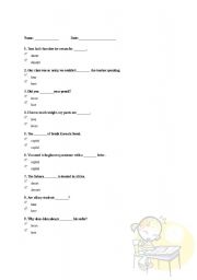 English worksheet: Quiz-based on confusing English nouns, verbs etc.