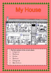 English worksheet: House