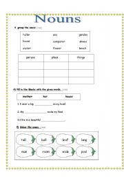 English worksheet: nouns