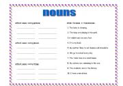 English worksheet: nouns part 2