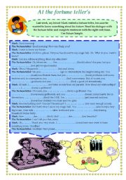 English Worksheet: At the fortune tellers - Future Simple