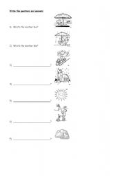 English Worksheet: The weather