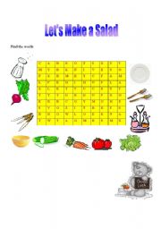 English Worksheet: Food Word Search