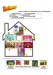 English worksheet: The house