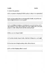 English worksheet: Consumer society