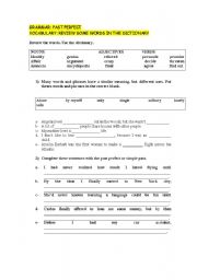 English worksheet: Grammar, vocabulary