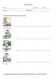English worksheet: Past and going to