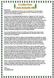 English Worksheet: WHAT WOULD YOU DO TO SAVE A TREE? (5 pages)