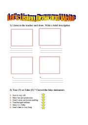 English worksheet: Adjectives-Parts of the body