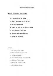 English Worksheet: Useful speaking phrases