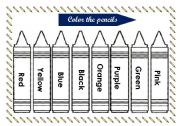 Color the pencils