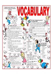 English Worksheet: RECYCLING VOCABULARY - TOPIC: MEDICAL AND DENTAL CARE - MEDICAL TREATMENT AND THE HOSPITAL. Elementary & up.