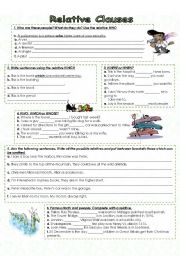 English Worksheet: Relative clauses