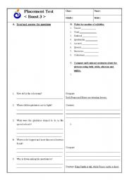 English worksheet: comare and contrast