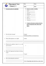 English Worksheet: comare and contrast