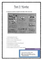 English worksheet: Movies -- > Third Part