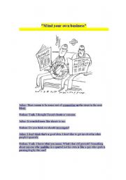 English worksheet: Idioms- Mind Your Own Business