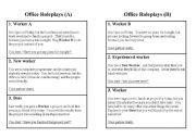 English Worksheet: office role play