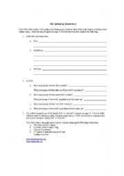 English Worksheet: Spread of Democracy