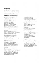 English Worksheet: Cinderellas KEY ANSWER (Complete the Song)