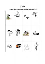English worksheet: Accion Verbs