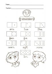 English Worksheet: Numbers 