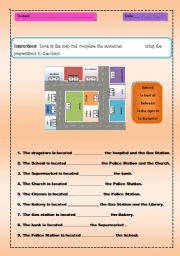 English Worksheet: Giving Directions