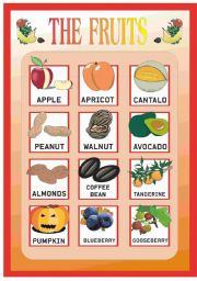 English Worksheet: THE FRUITS