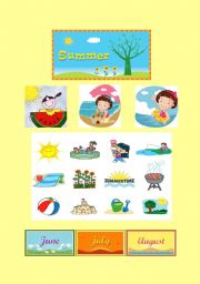 English Worksheet: Summer Classroom Poster