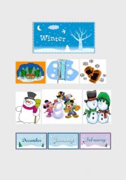 English Worksheet: Winter Classroom Poster