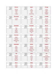 English Worksheet: Taboo Cards